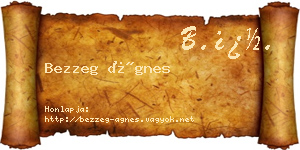 Bezzeg Ágnes névjegykártya